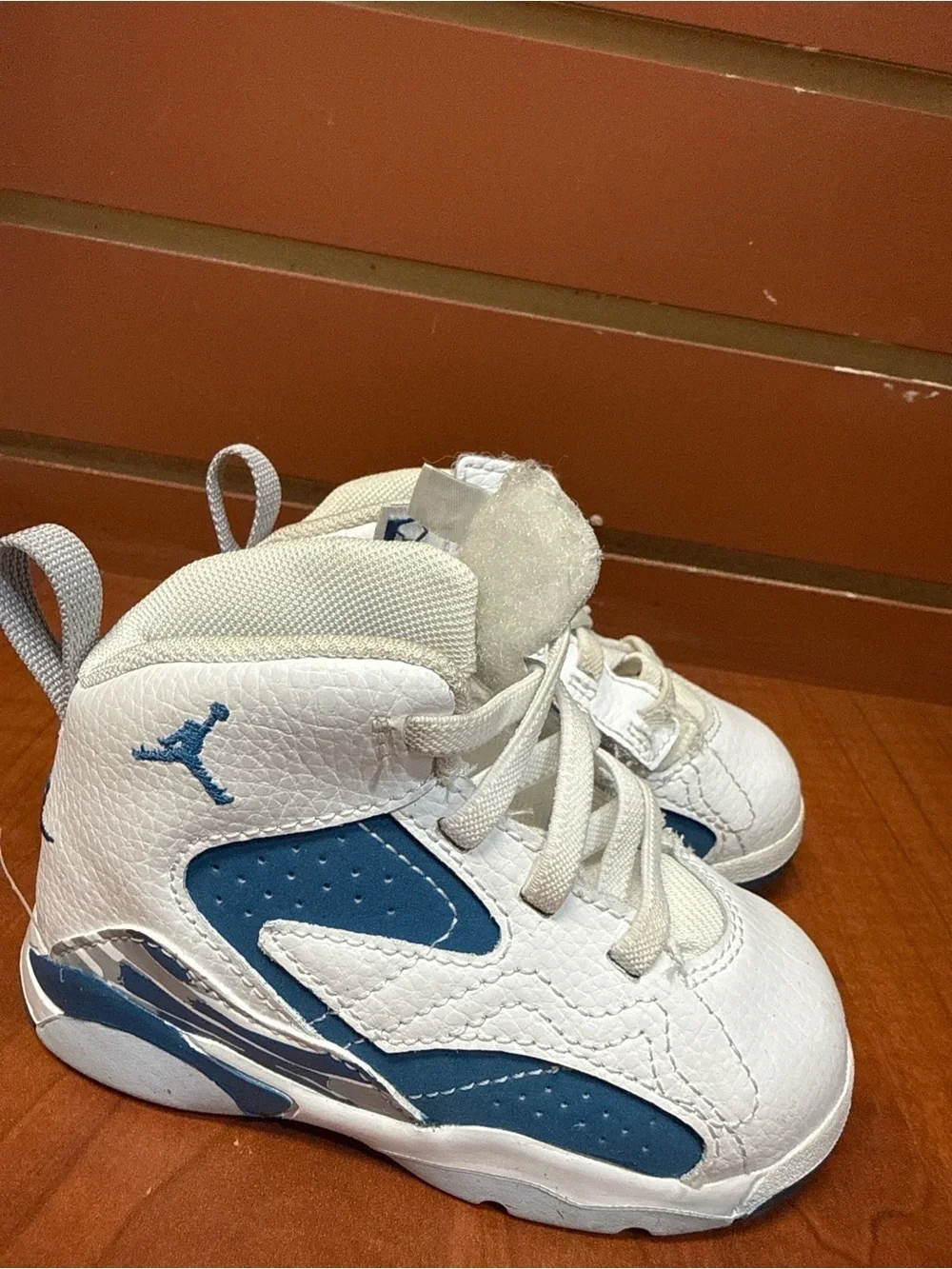 Nike Jordan Baby Toddler High Top Sneakers White Blue Size 6C